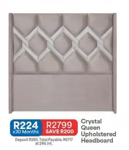 OK Furniture Crystal Queen Upholstered Headboard offer