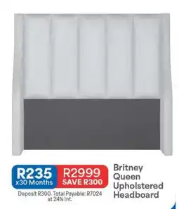 OK Furniture Britney Queen Upholstered Headboard offer