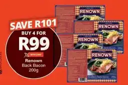 Checkers Renown Back Bacon 200g offer
