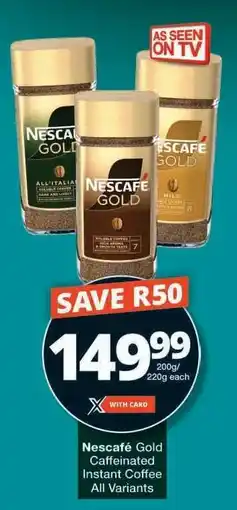 Checkers Nescafé Gold Caffeinated Instant Coffee offer