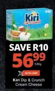 Checkers Kiri Dip & Crunch Cream Cheese offer