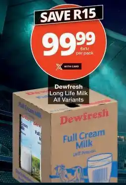 Checkers Dewfresh Long Life Milk offer