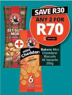 Checkers BAKERS MINI CHEDDARS/BISCUITS offer