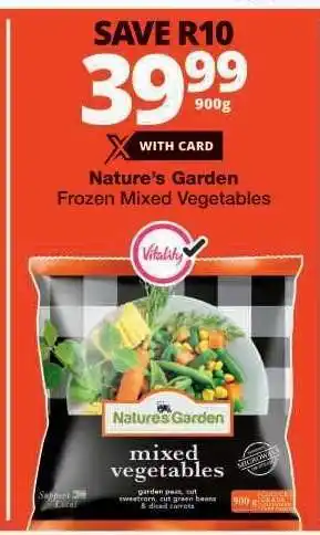Checkers Nature's Garden Frozen Mixed Vegetables offer