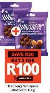 Checkers Cadbury Whispers Chocolate 180g offer