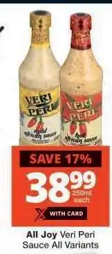 Checkers All Joy Veri Peri Sauce All Variants offer