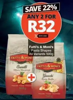 Checkers Fatti's & Moni's Pasta Shapes offer
