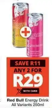 Checkers Red Bull Energy Drink offer