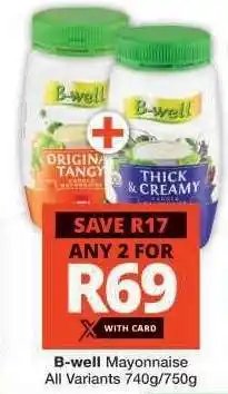Checkers B-well Mayonnaise offer