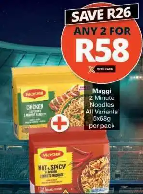 Checkers MAGGI 2 MINUTE NOODLES offer