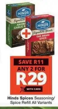 Checkers Hinds Spices Seasoning/Spice Refill offer