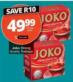 Checkers JOKO STRONG QUALITY TEABAGS offer