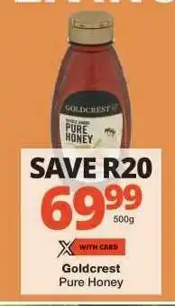 Checkers Goldcrest Pure Honey offer
