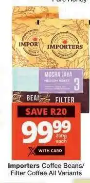 Importers Coffee Beans/Filter Coffee All Variants
