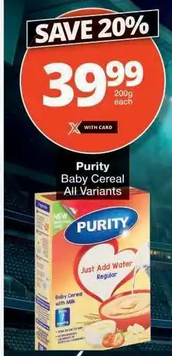 Checkers Purity Baby Cereal All Variants offer