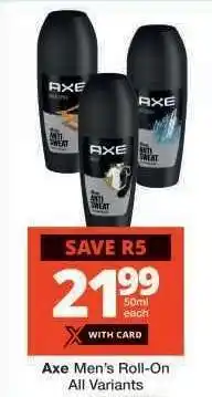 Checkers Axe Men's Roll-On offer