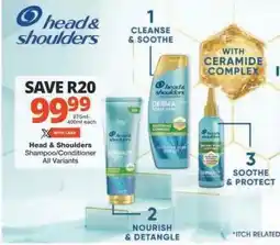 Checkers Head & Shoulders Shampoo/Conditioner offer