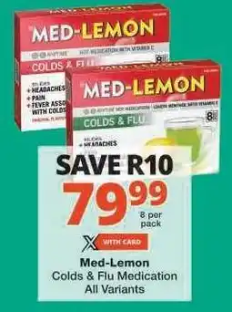 Checkers MED-LEMON COLDS & FLU MEDICATION offer