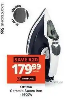 Checkers Ottimo Ceramic Steam Iron offer