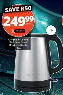 Checkers Ottimo Brushed Stainless Steel Cordless Kettle offer