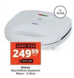 Checkers Ottimo Black/White Sandwich Maker offer