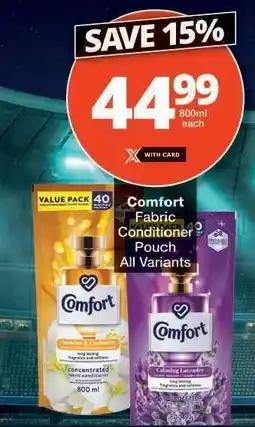 Checkers Comfort Fabric Conditioner Pouch offer