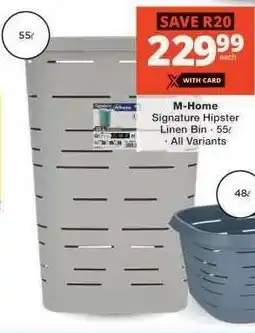 Checkers M-Home Signature Hipster Linen Bin offer