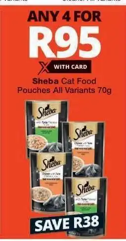 Checkers Sheba Cat Food Pouches offer