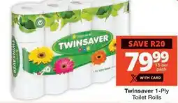 Checkers TWINSAVER 1-PLY TOILET ROLLS offer