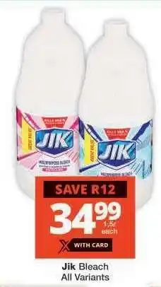 Checkers Jik Bleach offer