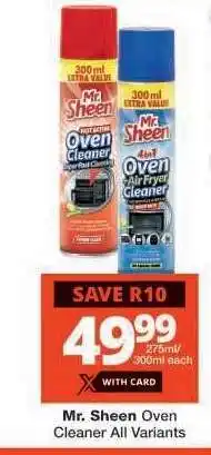 Checkers Mr. Sheen Oven Cleaner All Variants offer