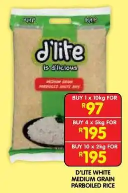 Shoprite D'LITE WHITE MEDIUM GRAIN PARBOILED RICE offer