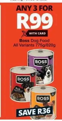 Checkers BOSS DOG FOOD offer