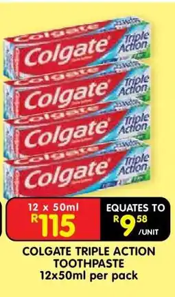 Shoprite Colgate Triple Action Toothpaste offer