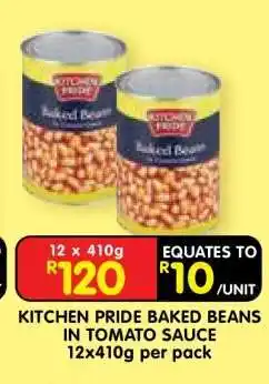 Shoprite KITCHEN PRIDE BAKED BEANS IN TOMATO SAUCE offer