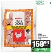 Spar Spar Frozen Mixed Chicken Portions-4Kg offer
