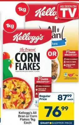 Pick n Pay Hypermarket Kellogg’s All-Bran or Corn Flakes 1kg offer