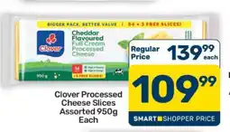 Pick n Pay Hypermarket Clover Processed Cheese Slices Assorted 950g offer