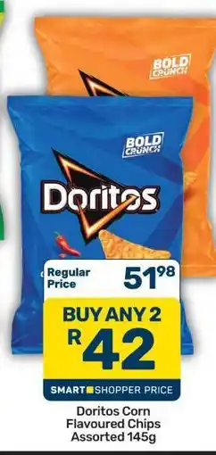 Pick n Pay Hypermarket Doritos Corn Flavoured Chips Assorted 145g offer
