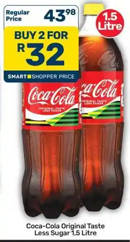 Pick n Pay Hypermarket Coca Cola Original Taste Less Sugar 1.5 Litre offer