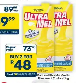 Pick n Pay Hypermarket Danone Ultra Mel Vanilla Flavoured Custard 1kg offer
