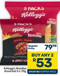 Pick n Pay Hypermarket Kellogg's Noodles Assorted 5 x 70g offer