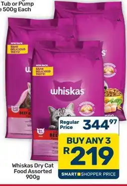 Pick n Pay Hypermarket Whiskas Dry Cat Food Assorted 900g offer