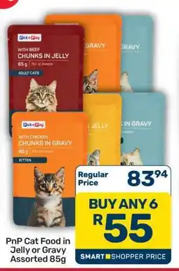 Pick n Pay Hypermarket PnP Cat Food in Jelly or Gravy Assorted 85g offer