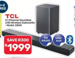 Pick n Pay Hypermarket TCL 2.1 Channel Soundbar with Wireless Subwoofer offer