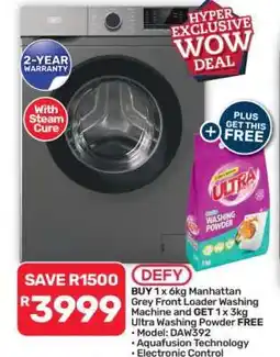 Pick n Pay Hypermarket Defy Manhattan Grey Front Loader Washing Machine offer