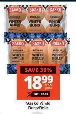 Checkers Sasko White Buns/Rolls offer
