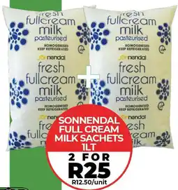 1UP Sonnendal full cream milk sachets offer