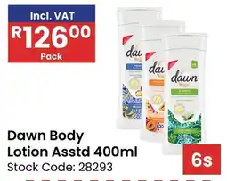 Africa Cash and Carry Dawn Body Lotion offer