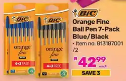Game BIC Orange Fine Ball Pen Blue/ Black offer